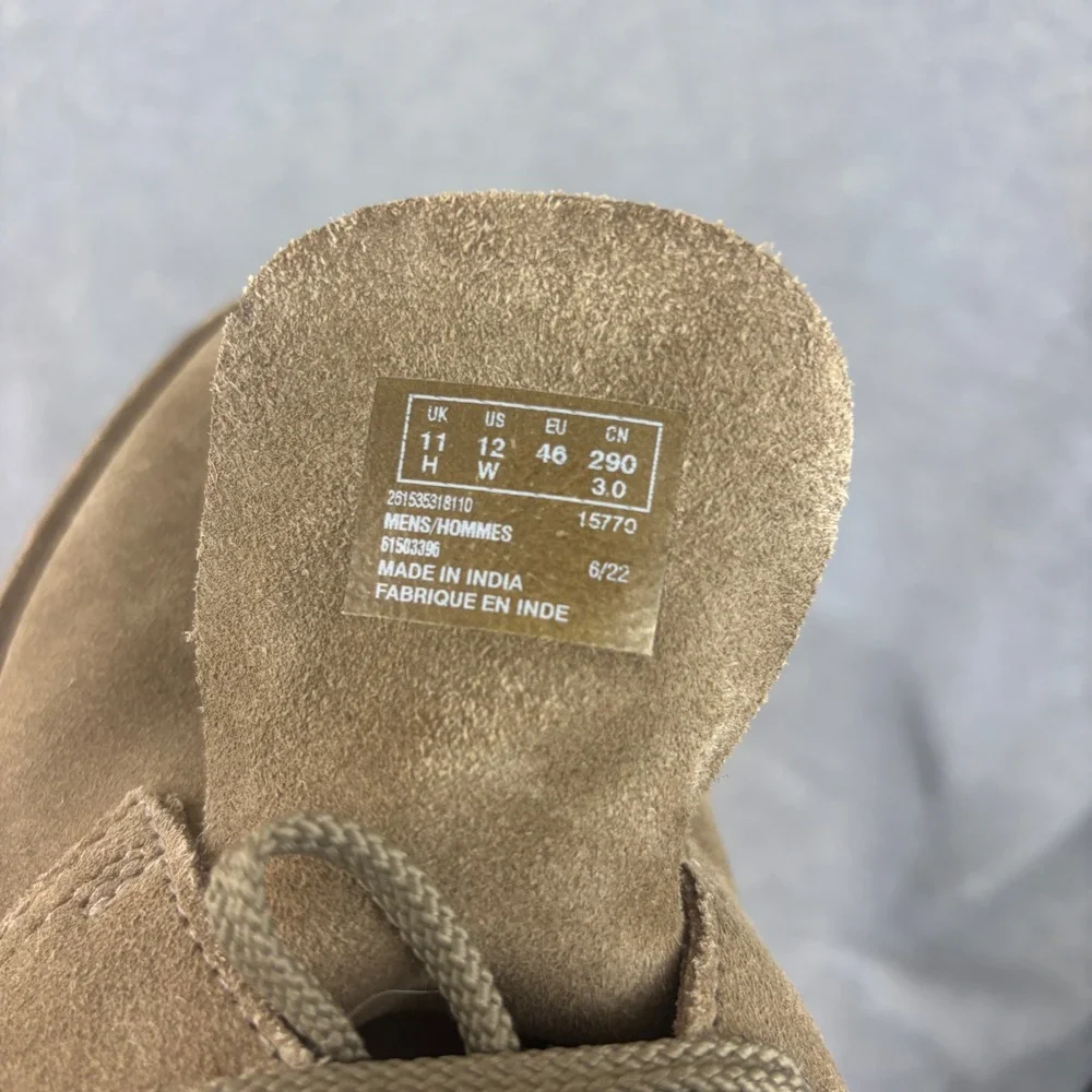 Clarks Desert Boots Mens 10 Tan Suede Chukka Collection Ortholite Comfort
